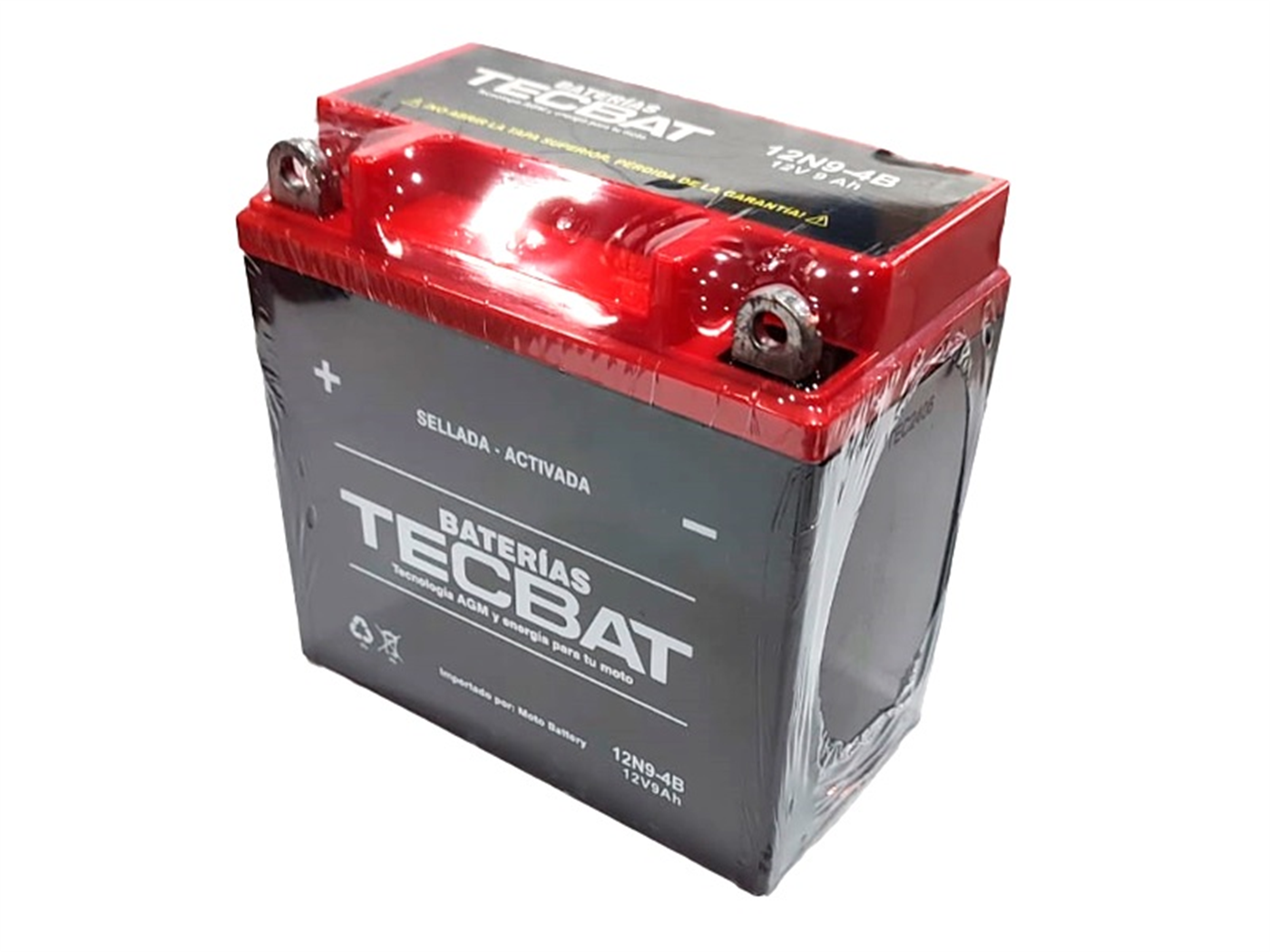 BATERIA 12N9-4B SECA PREMIUM (12V.9AH) 167X77X135MM POLARIDAD INVERTIDA