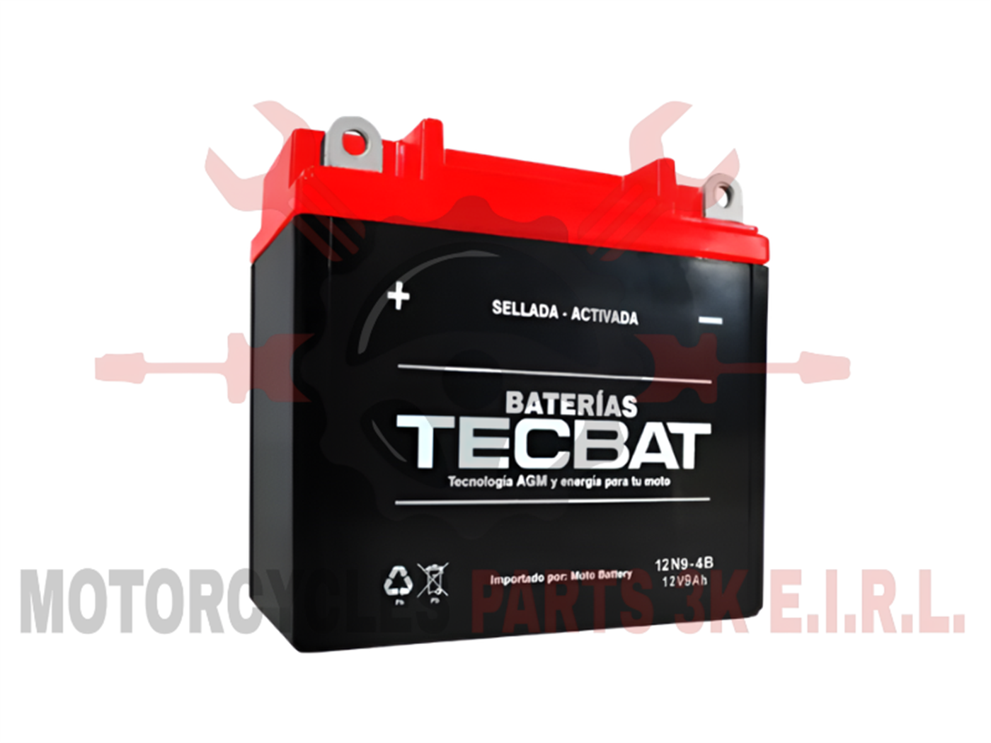 BATERIA 12N9-4B SECA PREMIUM (12V.9AH) 167X77X135MM POLARIDAD INVERTIDA