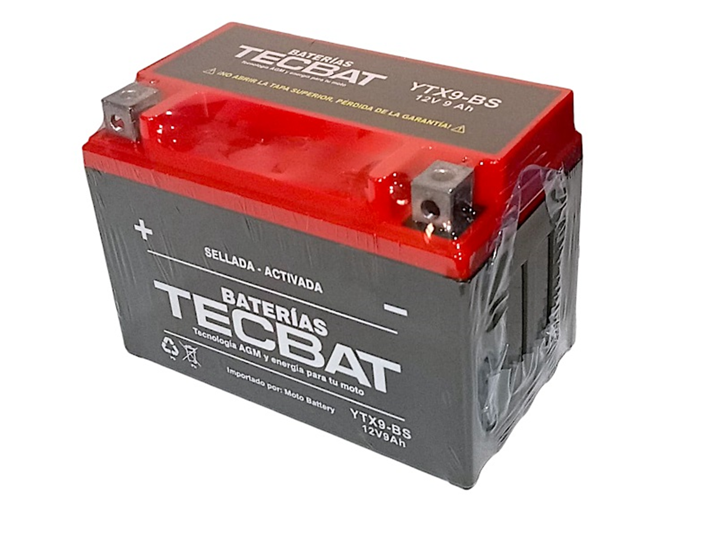 BATERIA YTX9-BS SECA PREMIUM (12V.9AH) 150X85X105MM POLARIDAD INVERTIDA