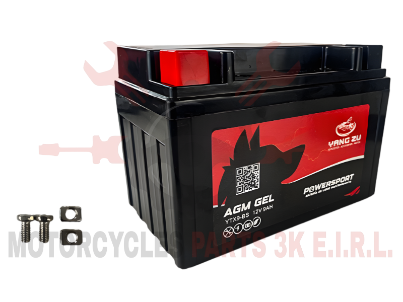 BATERIA YTX9-BS SECA PREMIUM (12V.9AH) 150X85X105MM POLARIDAD INVERTIDA