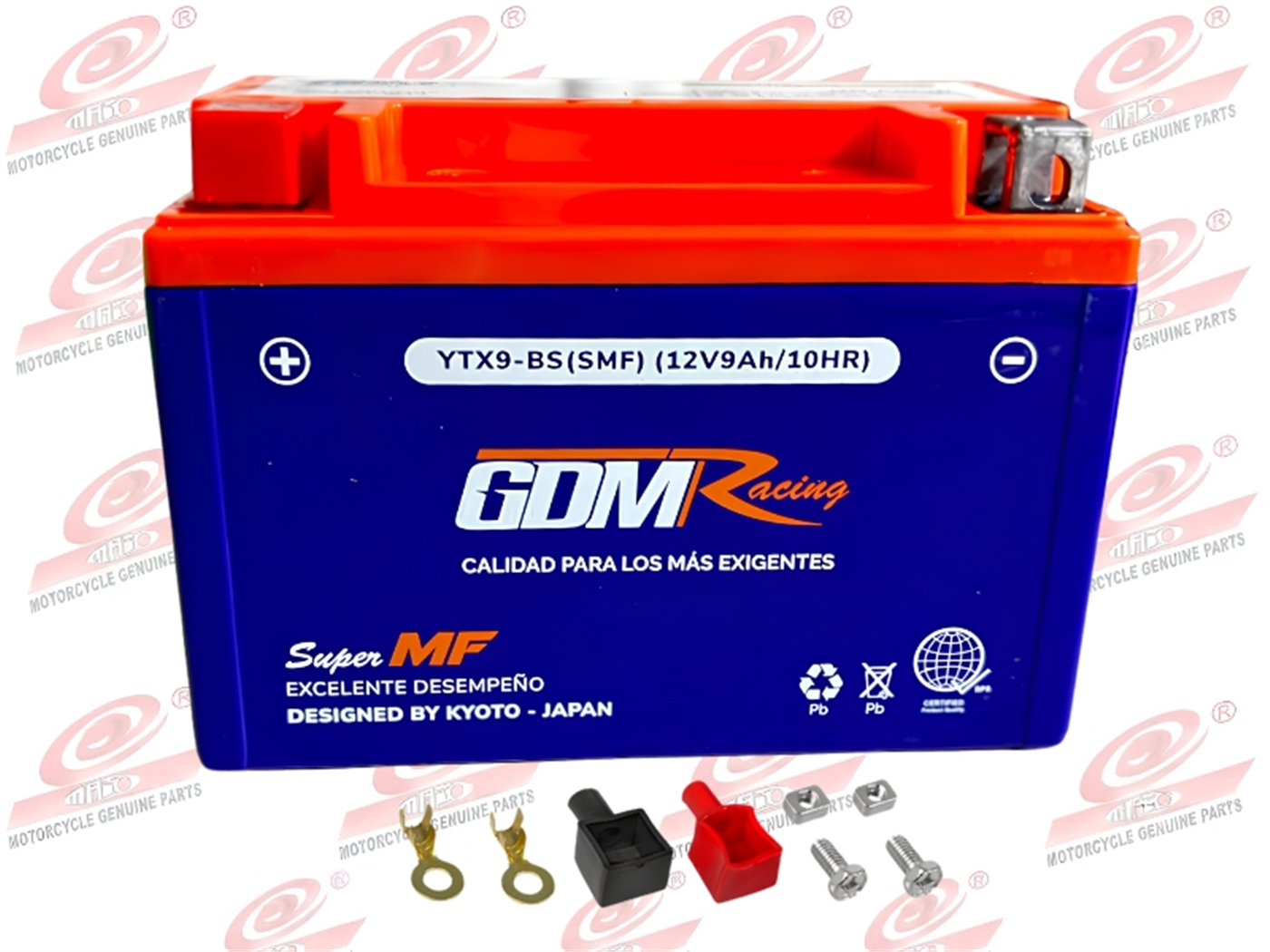 BATERIA YTX9-BS SECA PREMIUM (12V.9AH) 150X85X105MM POLARIDAD INVERTIDA