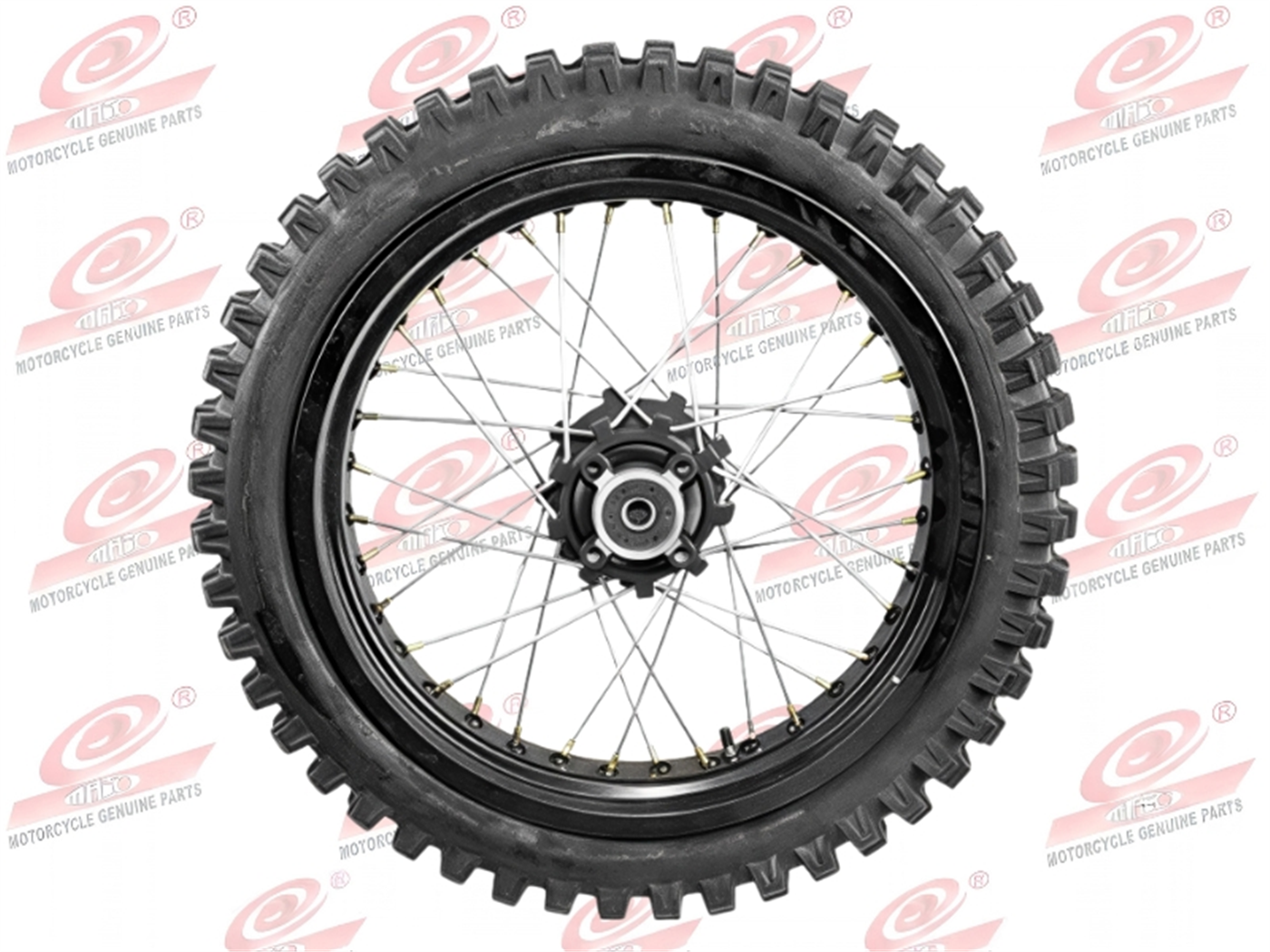 ARO C/LLANTA Y BCMZA POST. FRENO DISCO DEMOLITION (AR.3.5X17 LL.460-17) NEGRO