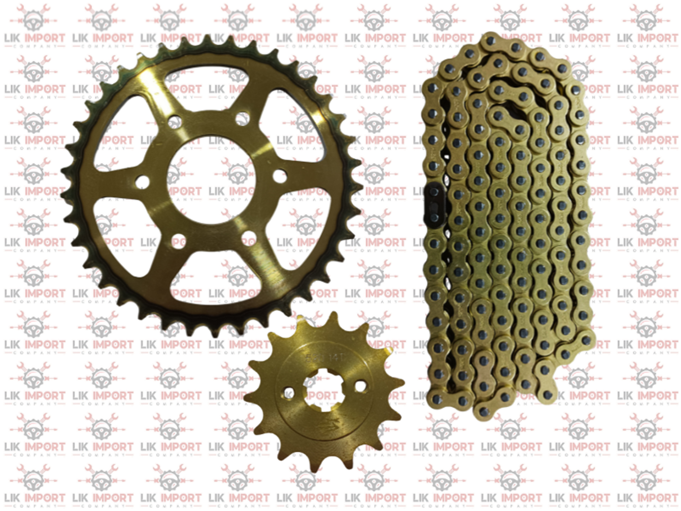 KIT ARRASTRE (14T,38T)(520H-108L) (6HUECOS) ACERO