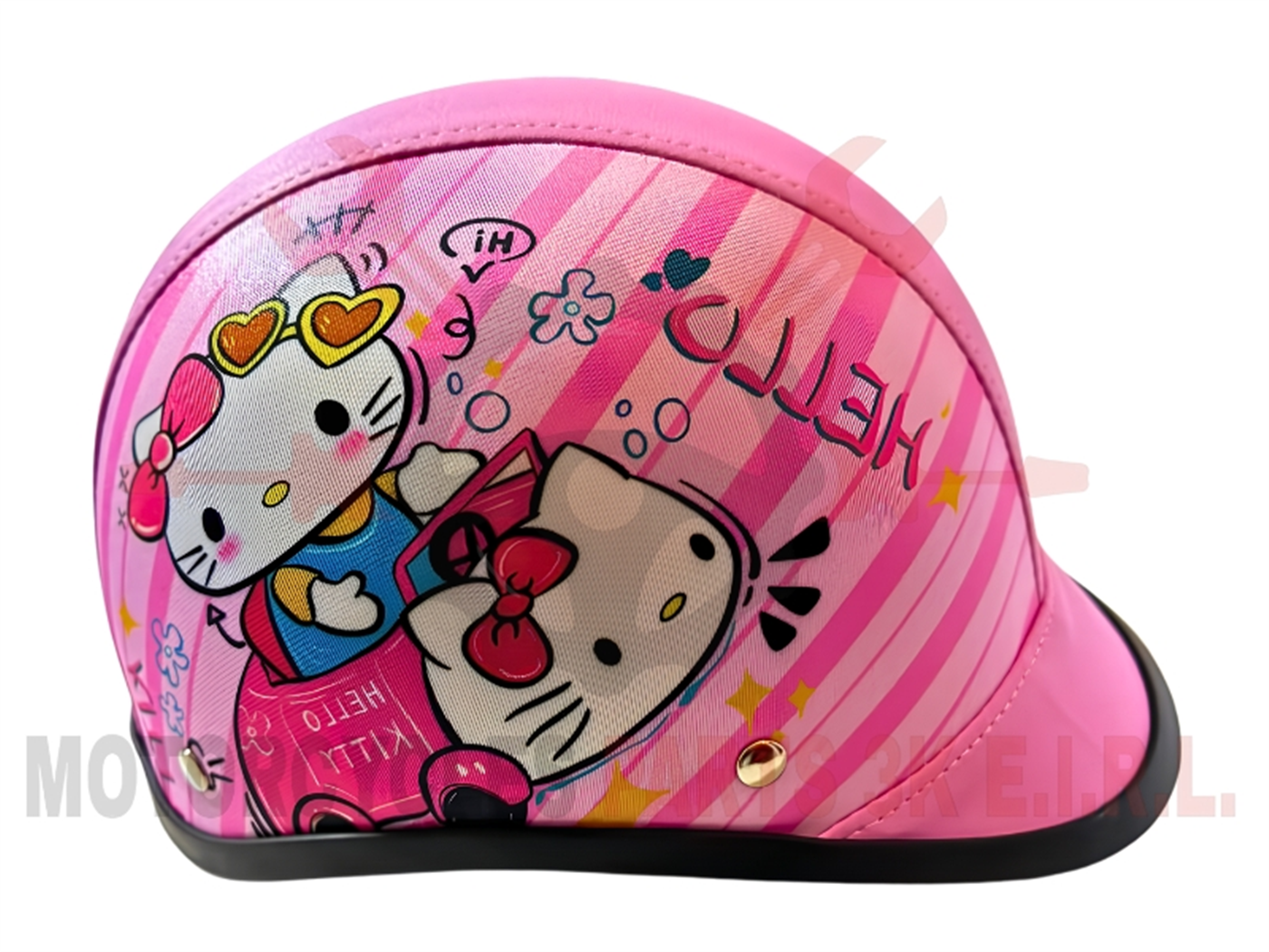 CASCO CHAVITO FORRADO HELLO KITTY (NIÑA)