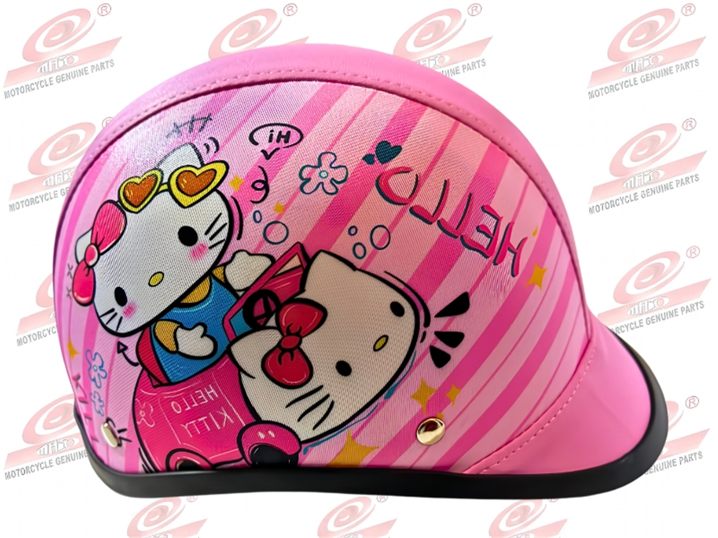 CASCO CHAVITO FORRADO HELLO KITTY (NIÑA)