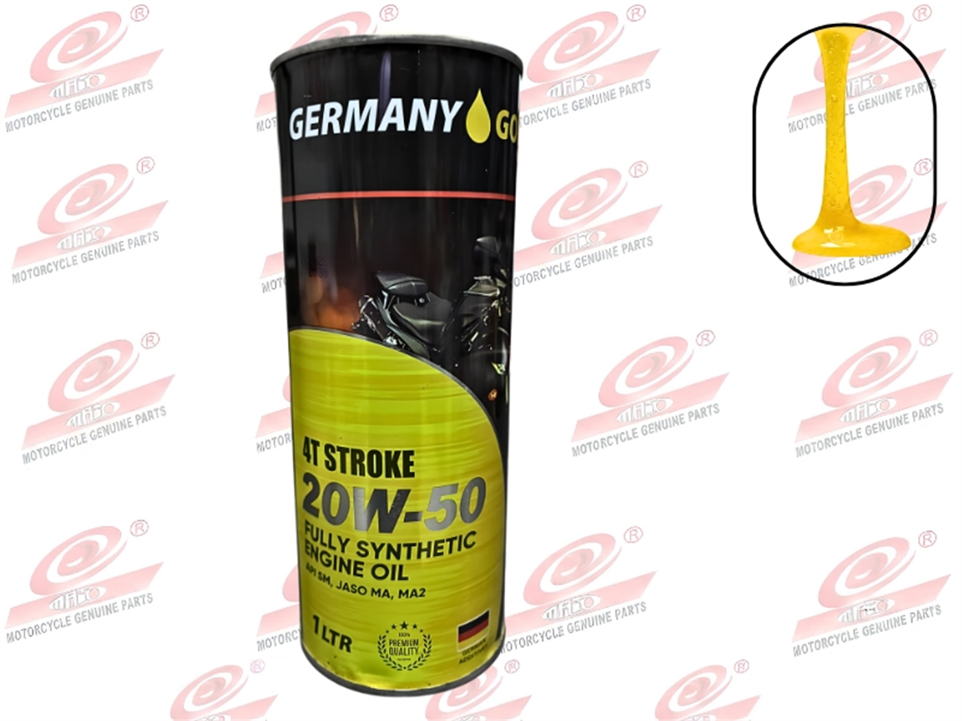 ACEITE 20W50 4T 1L SYNTHETIC (X12UNDS) LATA (LIQUIDO AMARILLO)