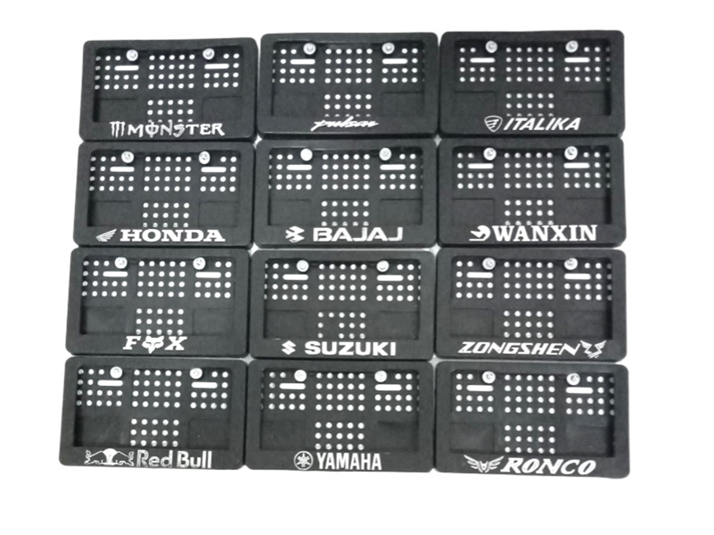 MARCO PLACA NEGRO C/BASE ALTO RELIEVE DISEÑO VARIADOS