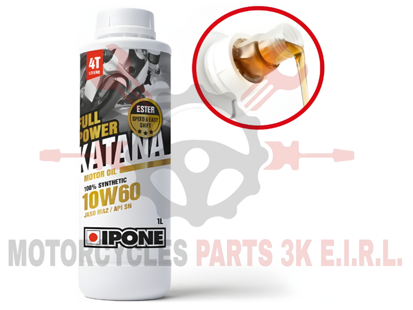 ACEITE IPONE FULL POWER KATANA 10W-60 100% SINT.1L