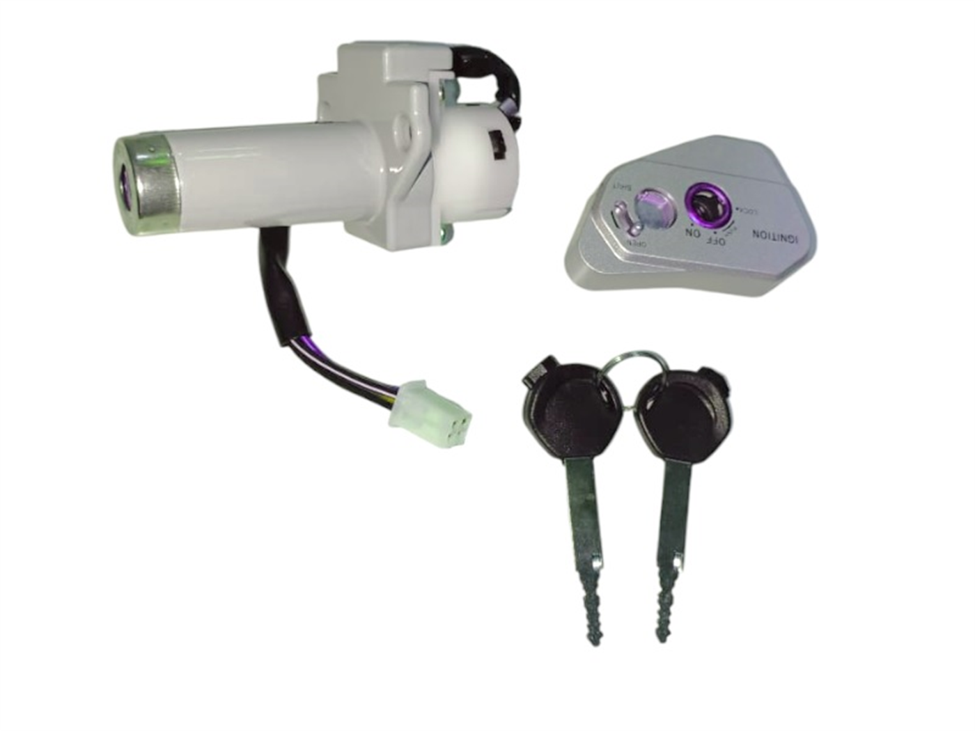 CHAPA CONTACTO LLAVE LARGO C/SEGURO DE LLAVE (4 CABLES)