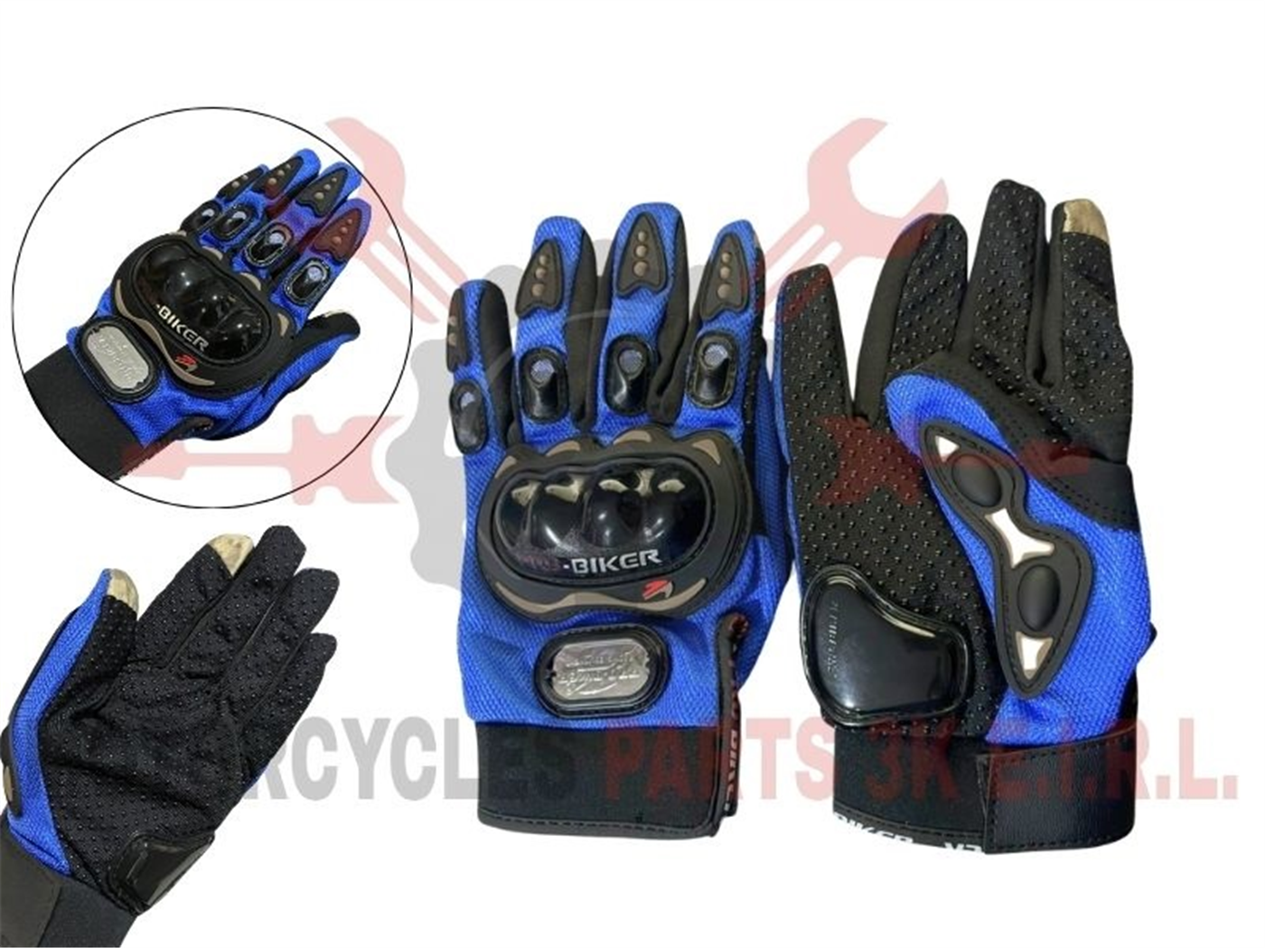 GUANTE PRO-BIKER AZUL TALLA L (AC-Y0452)