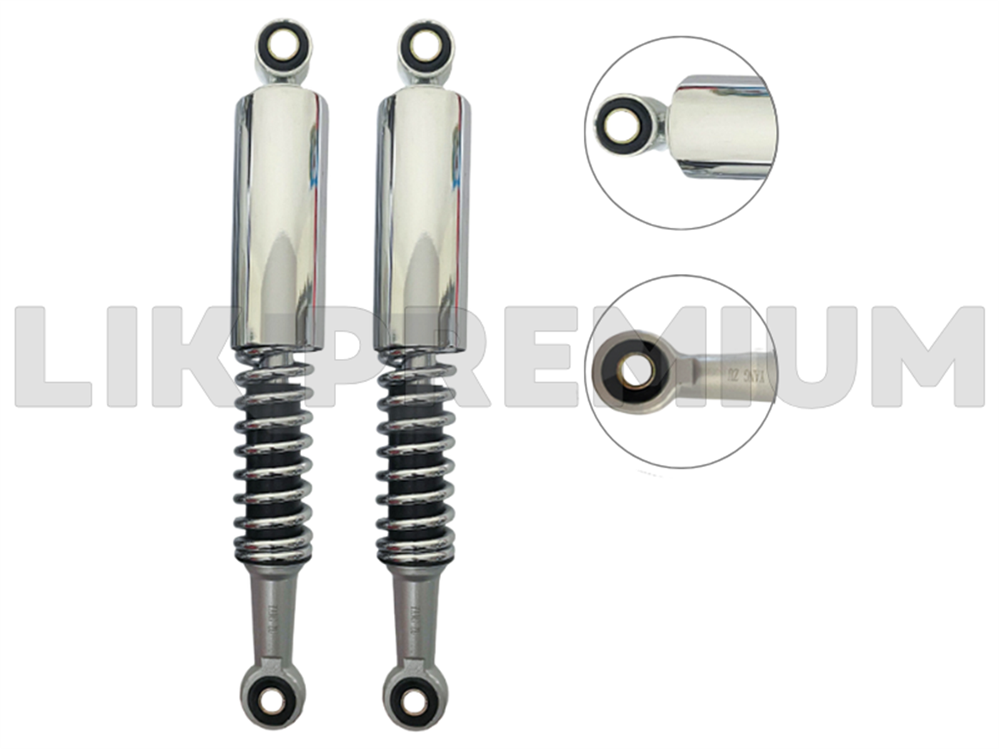 AMORTIGUADOR POST.CROMADO 330MM 