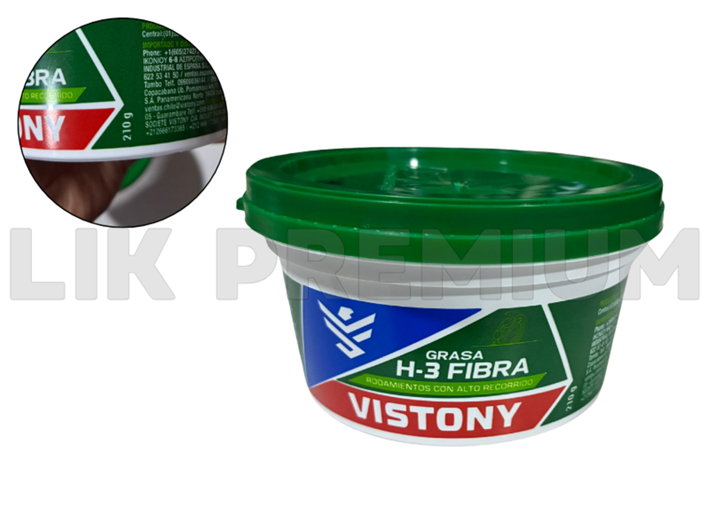 GRASA H3 P/RODAMIENTO NEGRO 210GRS (TAPER)