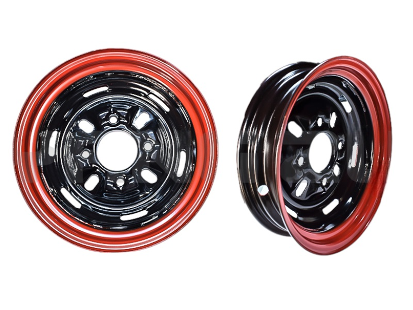 ARO 5.00*12 SOLO 3X12 PULG. 4 HUECOS NEGRO/ROJO