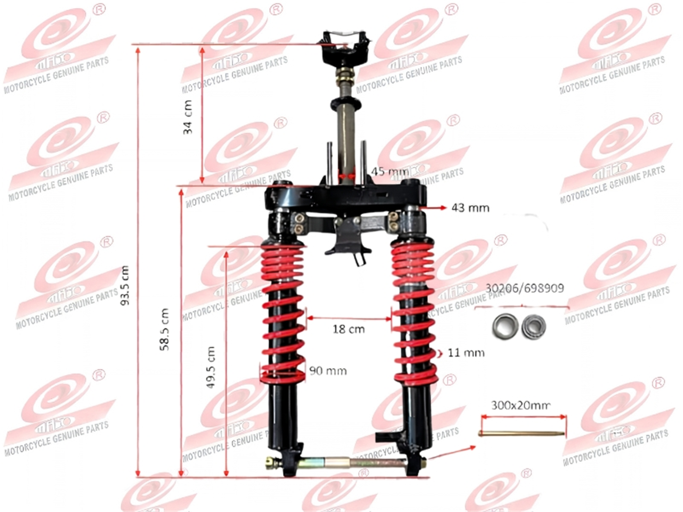 TELES. COMP. CARG. R/CONIC.30206/698909) 60C (INT.22CM/EXT.27CM INF.50.5CM/CLL.35CM RSTE.92MM C/U)