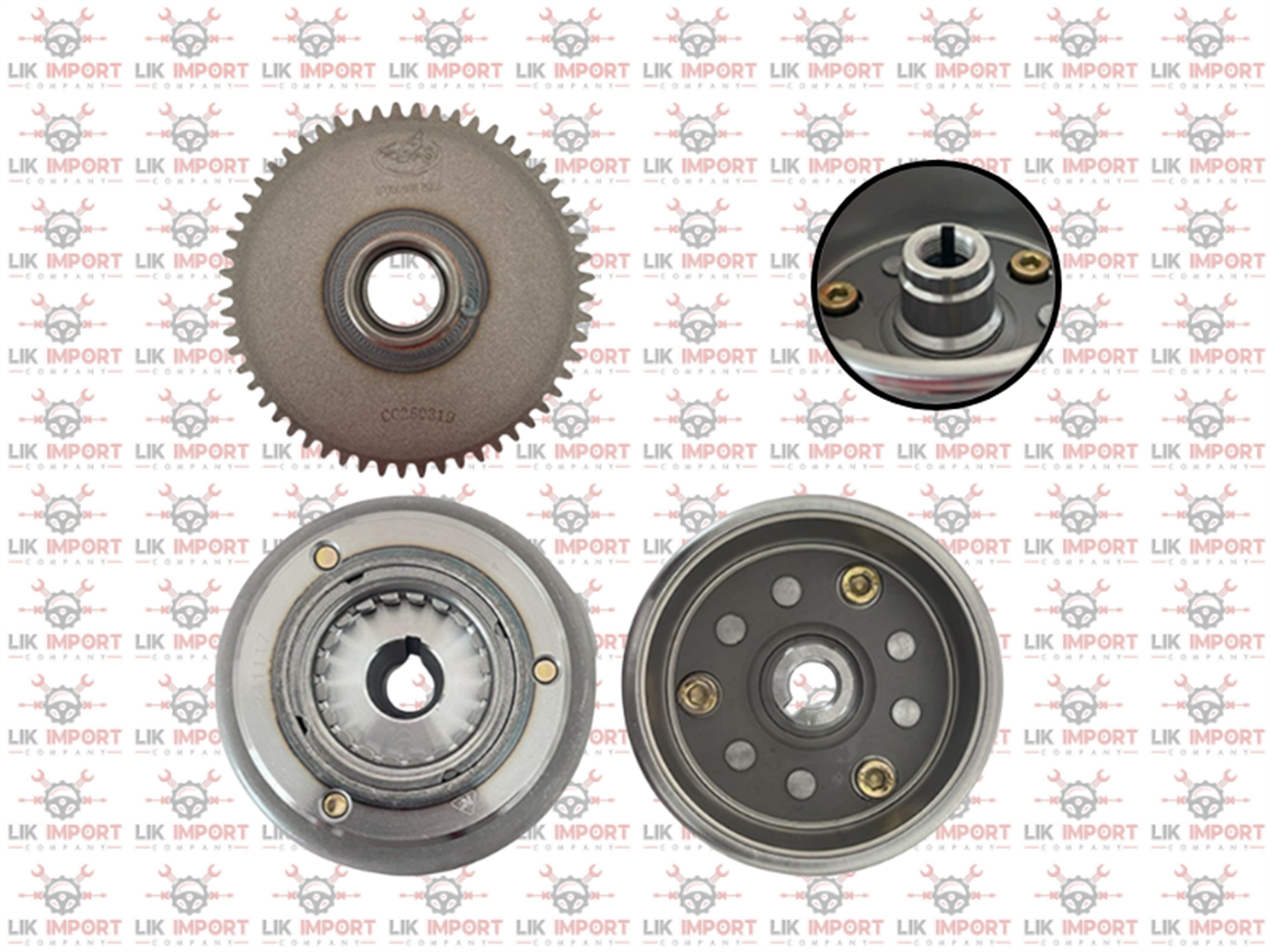 VOLANTE C/BENDIX + PIÑON S/ALTERNADOR  (95MM,111.3MM) 20PIN