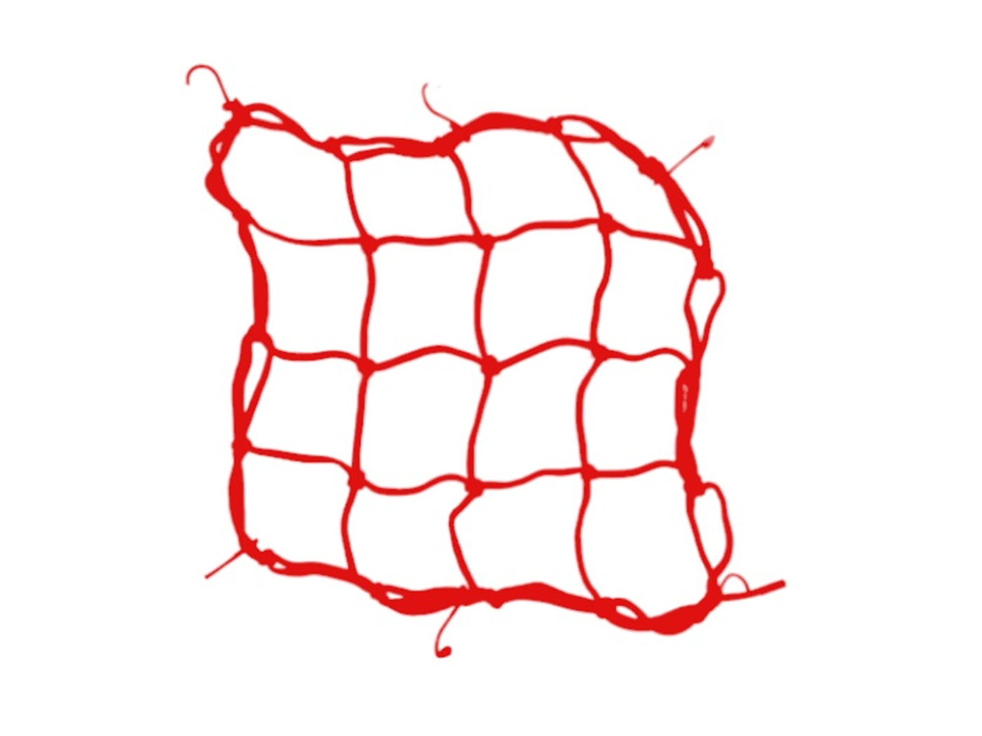 MALLA PARA CASCO 40X40CM ROJO  