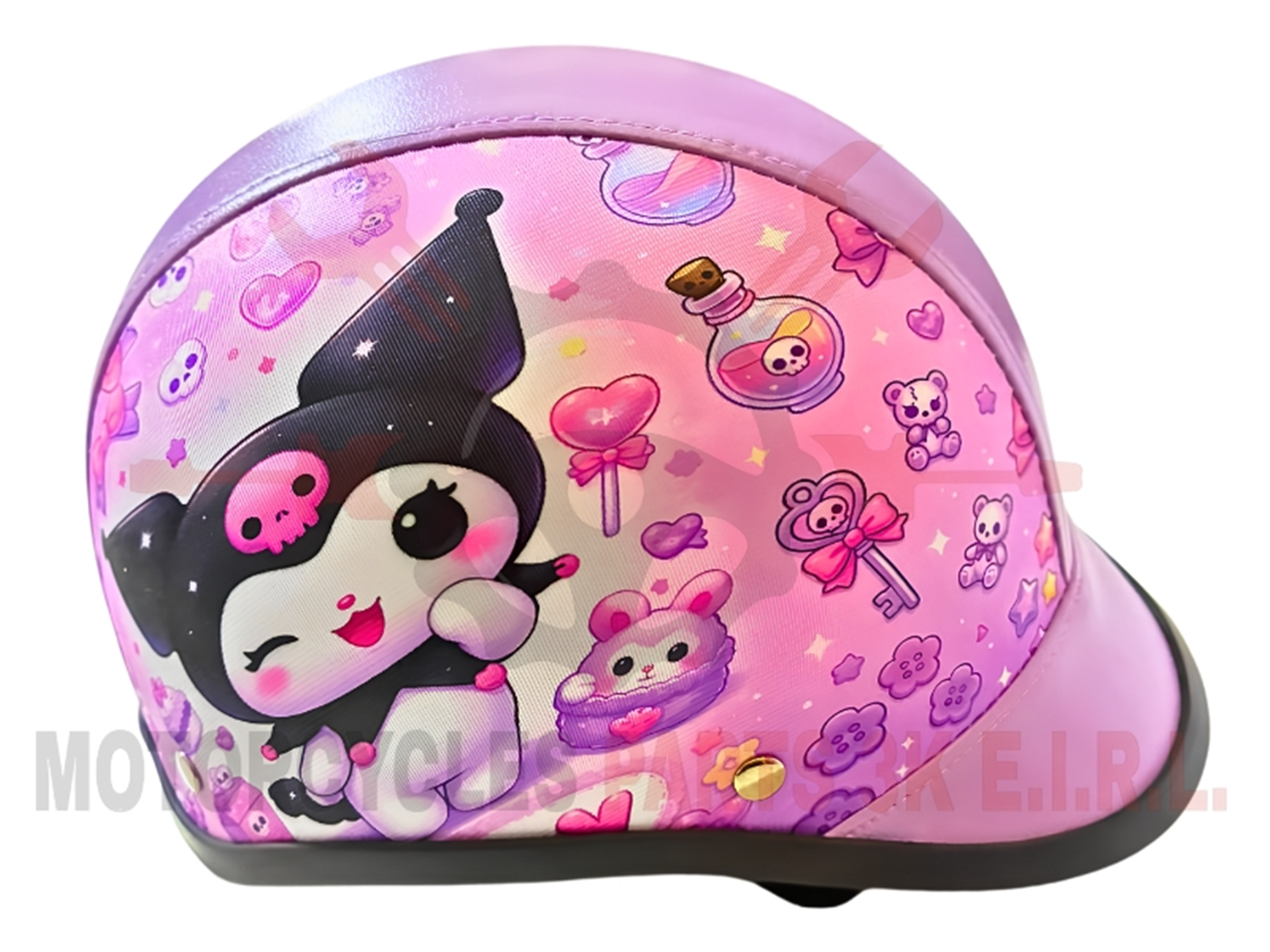 CASCO CHAVITO FORRADO HELLO KUROMI (NIÑA)