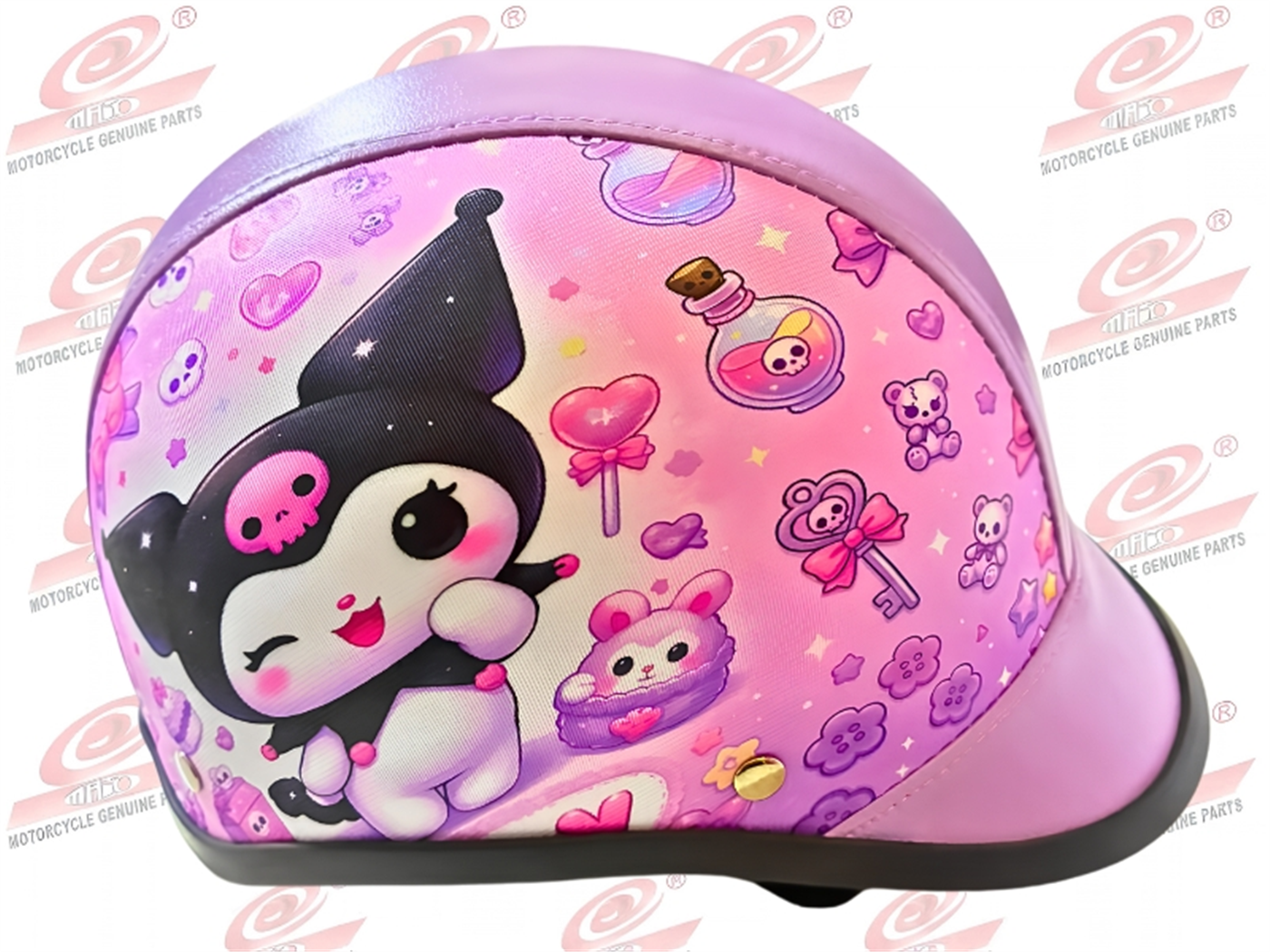 CASCO CHAVITO FORRADO HELLO KUROMI (NIÑA)