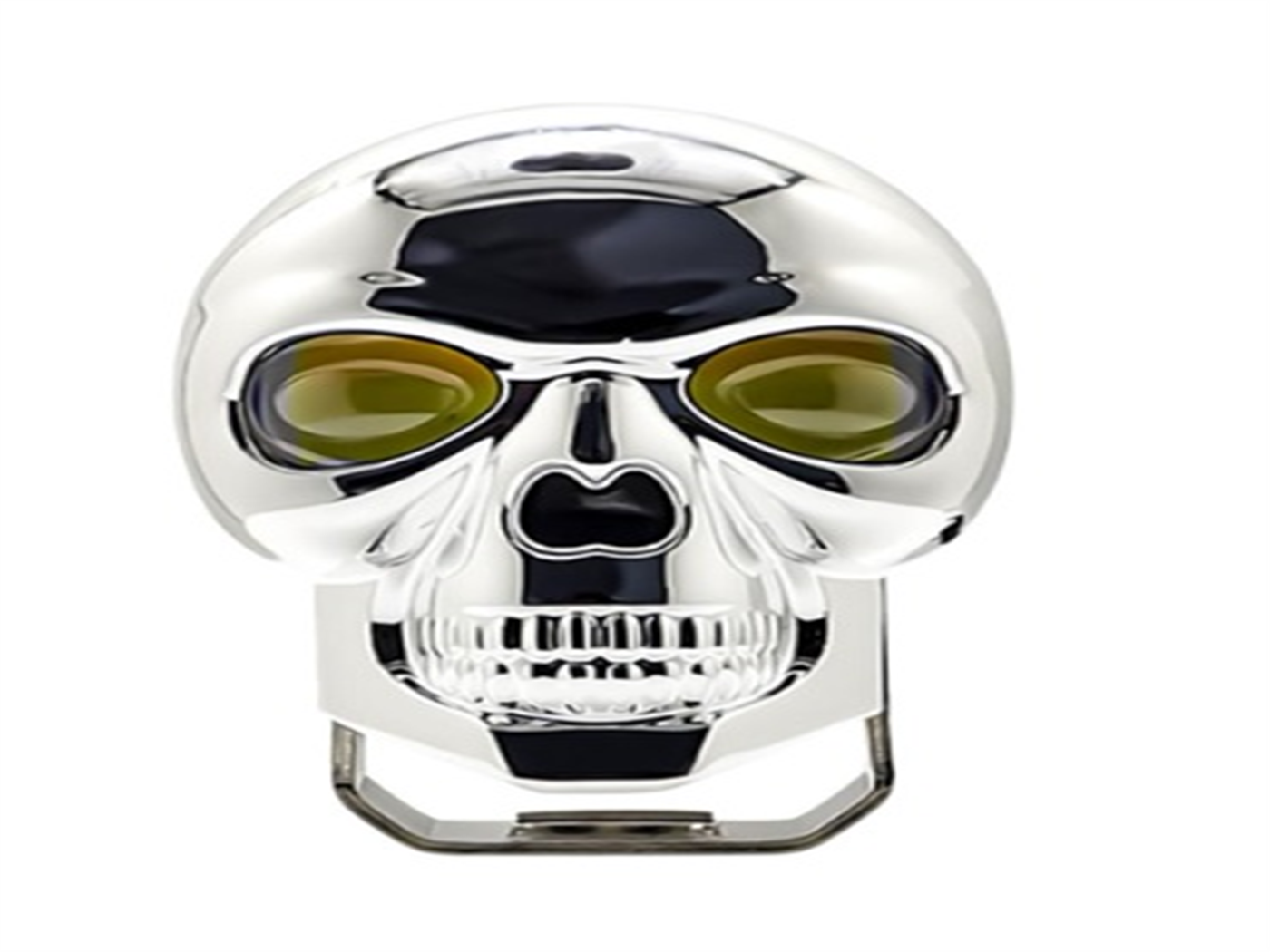 FARO LED CALAVERA CROMADO (LUZ DUAL BLANCO Y AMARILLO, 3 CABLES, PESADO, MULTIVOLTAJE)