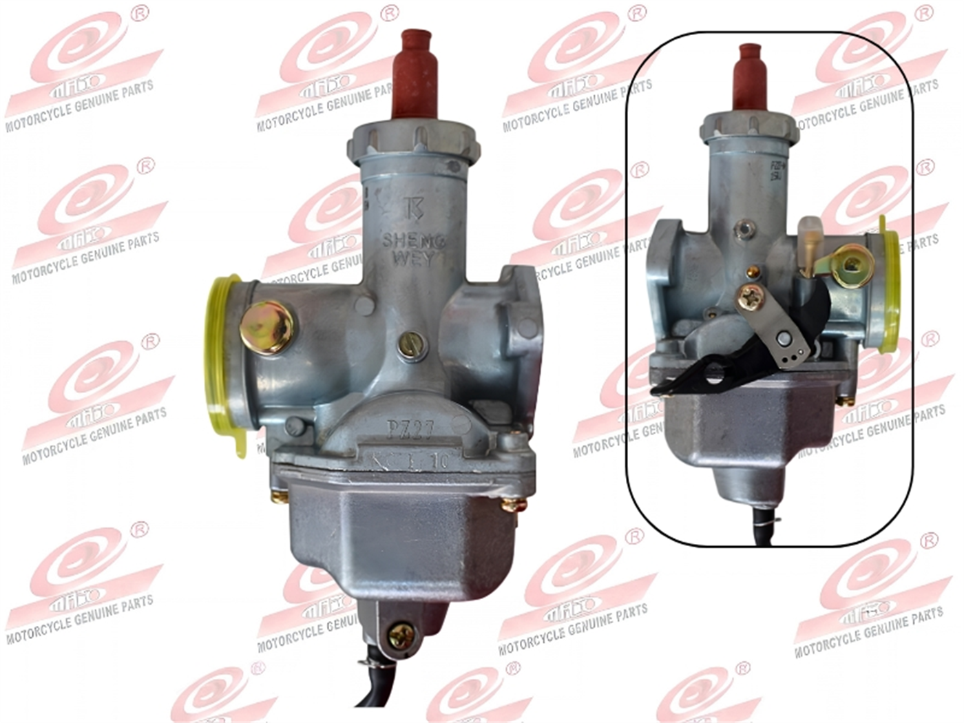 CARBURADOR PZ27 CON PALANCA DE CHOQUE MANUAL (SHENG WEY)