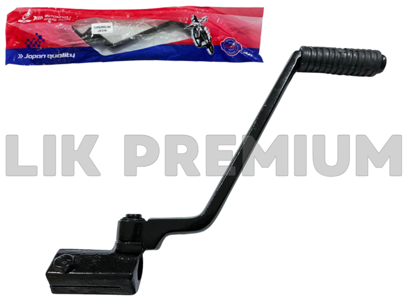 PEDAL ARRANQUE 1/PERNO(62.6MM) CURVO NEGRO