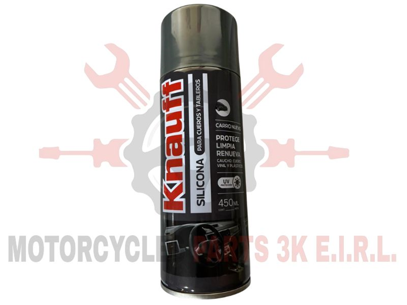 SILICONA MULT.SPRAY 450ML A/CARRO NUEVO P/CUERO Y TABLERO