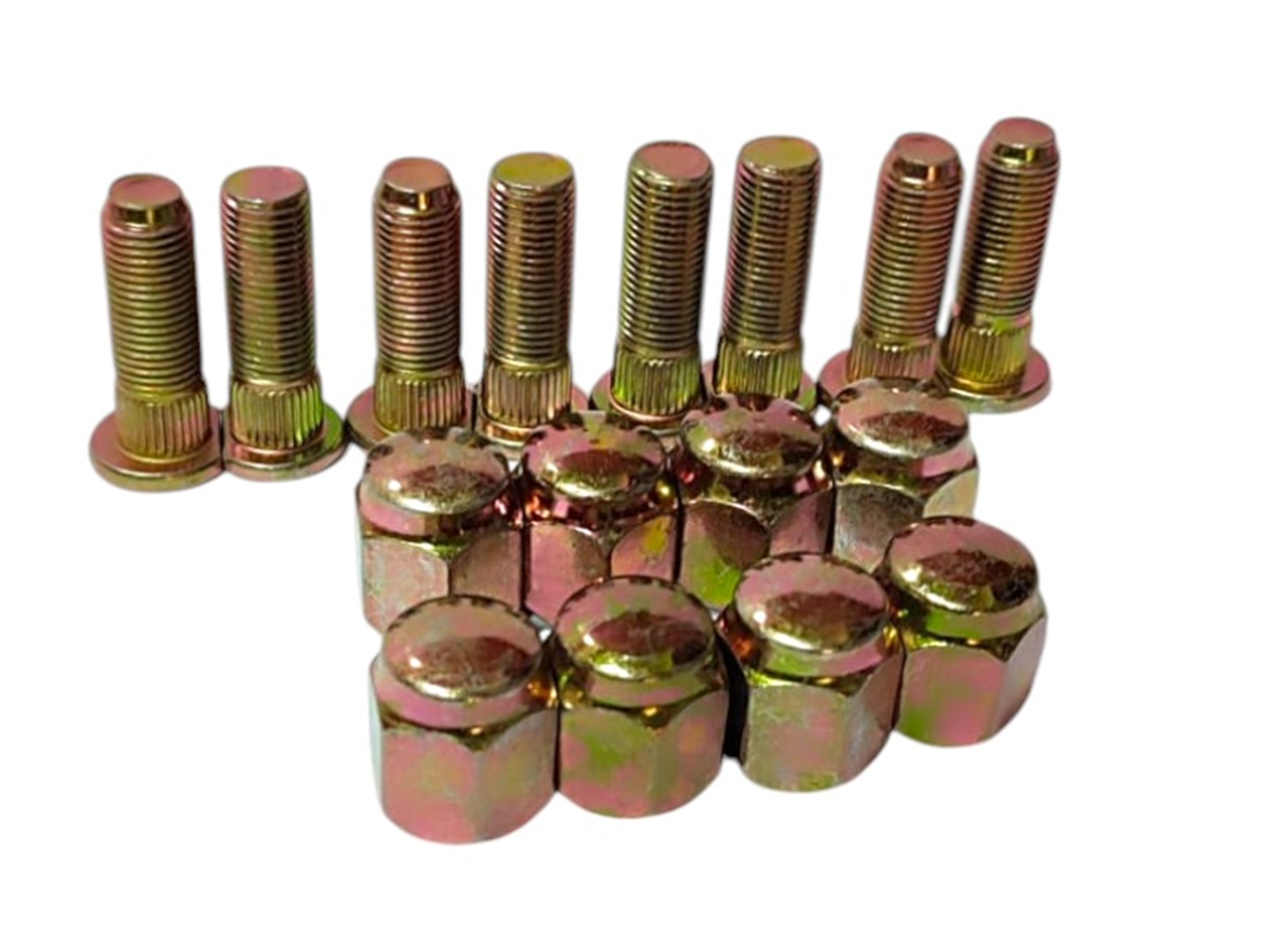 TUERCA Y PERNO PARA ARO M12 (4 R/DERE 4 R/IZQUI) L. 36MM - L. HILO 25MM - TUERCA 19MM