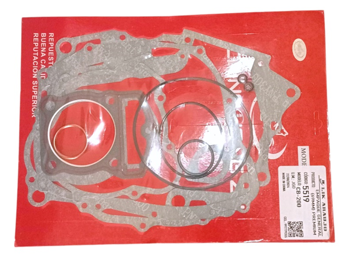 EMPAQUE GENERAL (69MM) C/R VALVULA MARRON