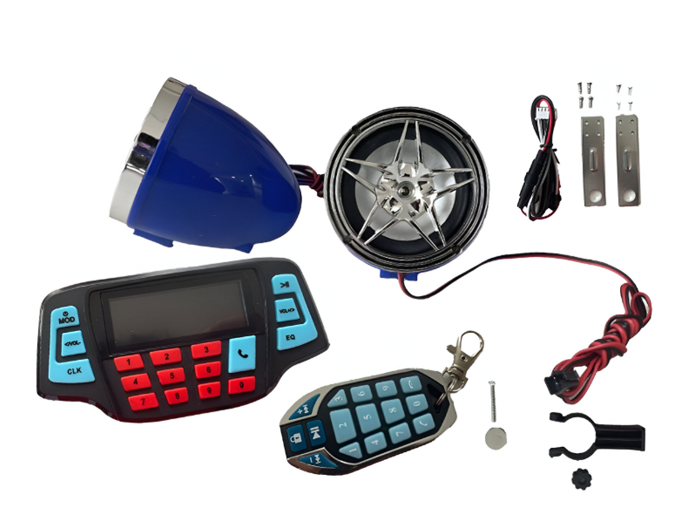 RADIO C/PANTALLA(BLUETOOTH,MODULO+PARLANTES,ENTRADA USB)AZUL MOD. N°05