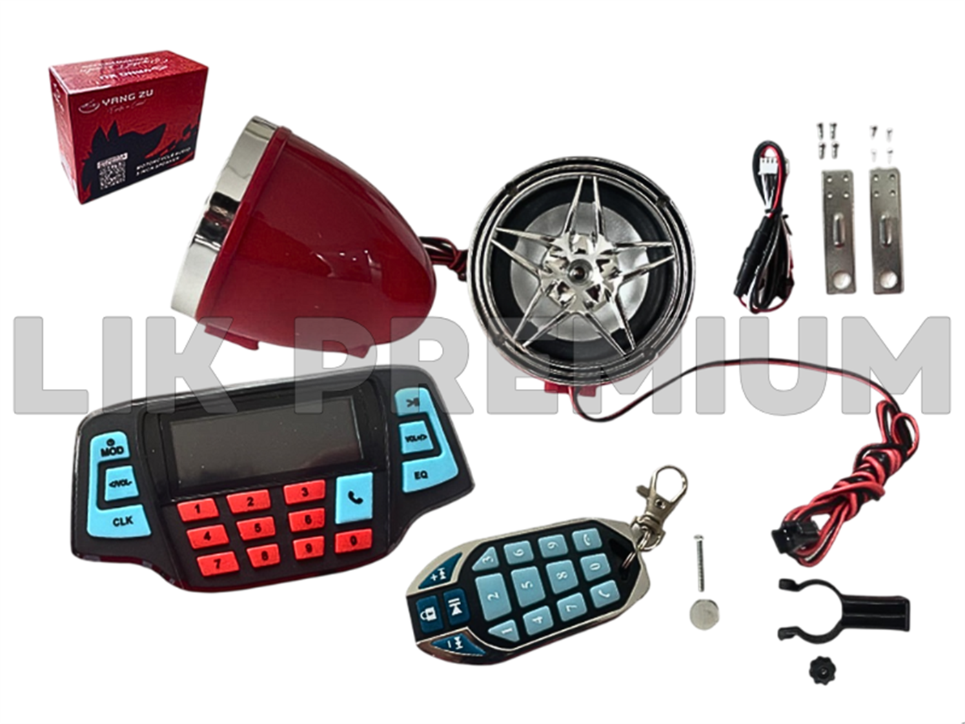 RADIO C/PANTALLA(BLUETOOTH,MODULO+PARLANTES,ENTRADA USB)ROJO MOD. N°05