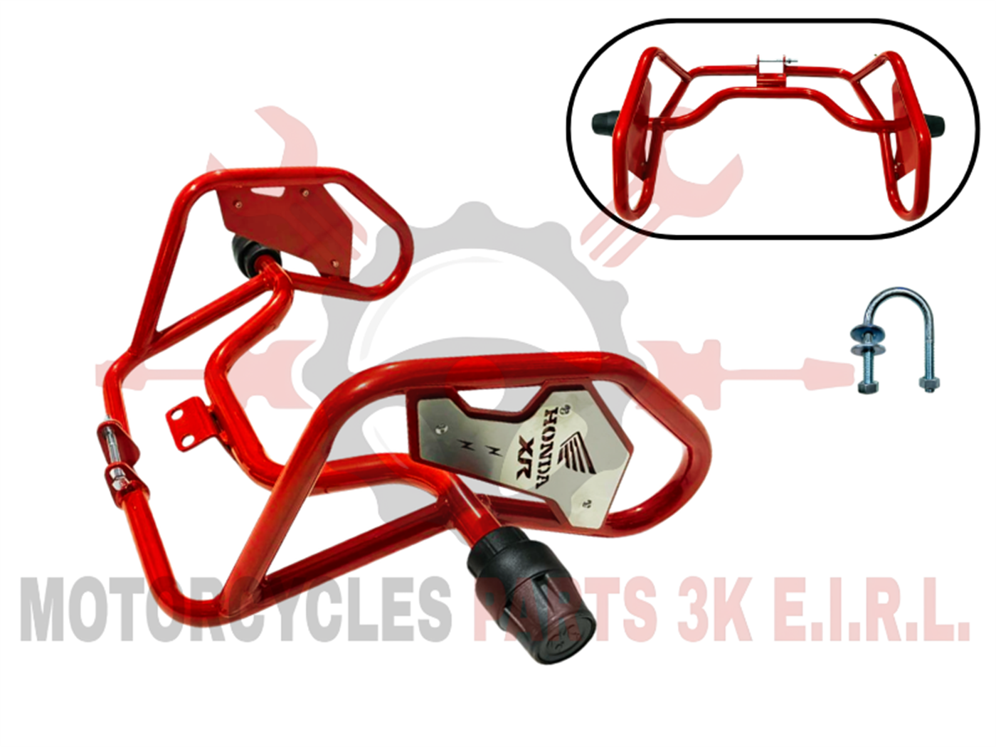 PROTECTOR PIERNA (SLYDER) D/LUJO M2 E/ROJO TOPE NEGRO