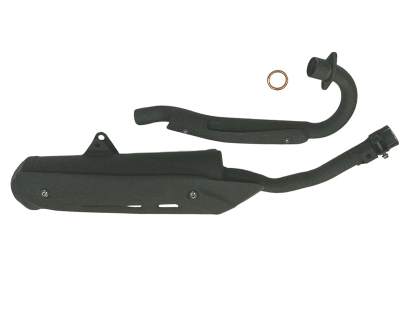 TUBO ESCAPE NEGRO MATE