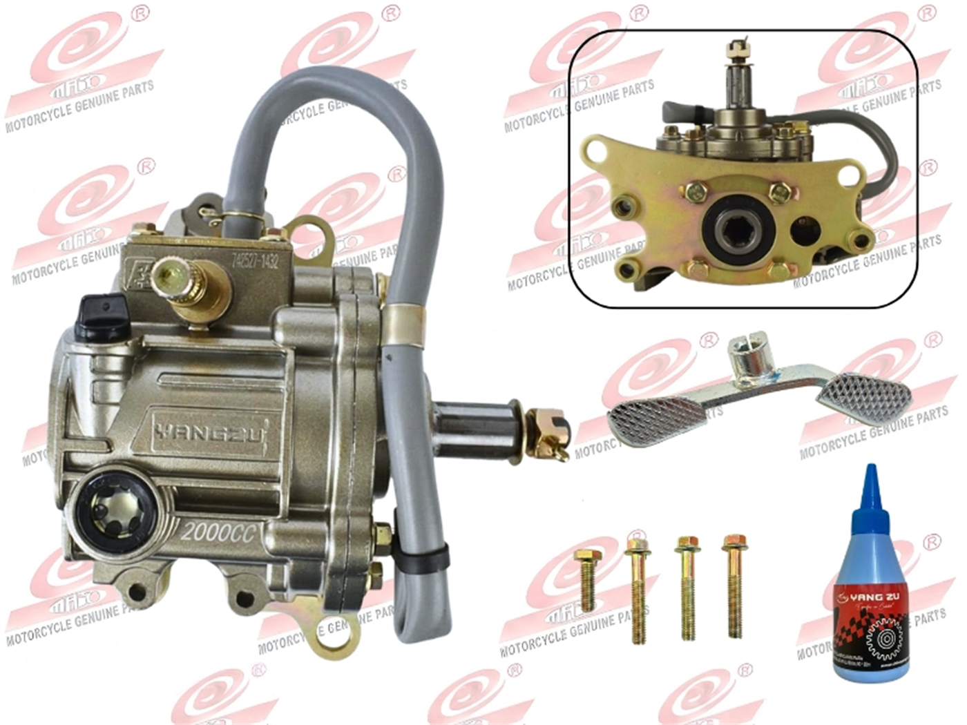 CAJA RETRO 2000CC S/EJE C/VISOR NIVEL DE ACEITE REF.TITANIO