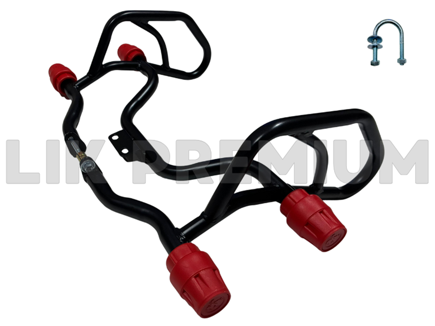 PROTECTOR PIERNA (SLYDER) TODO TERRENO DOBLE TOPE E/NEGRO TOPE ROJO (SUN-008)