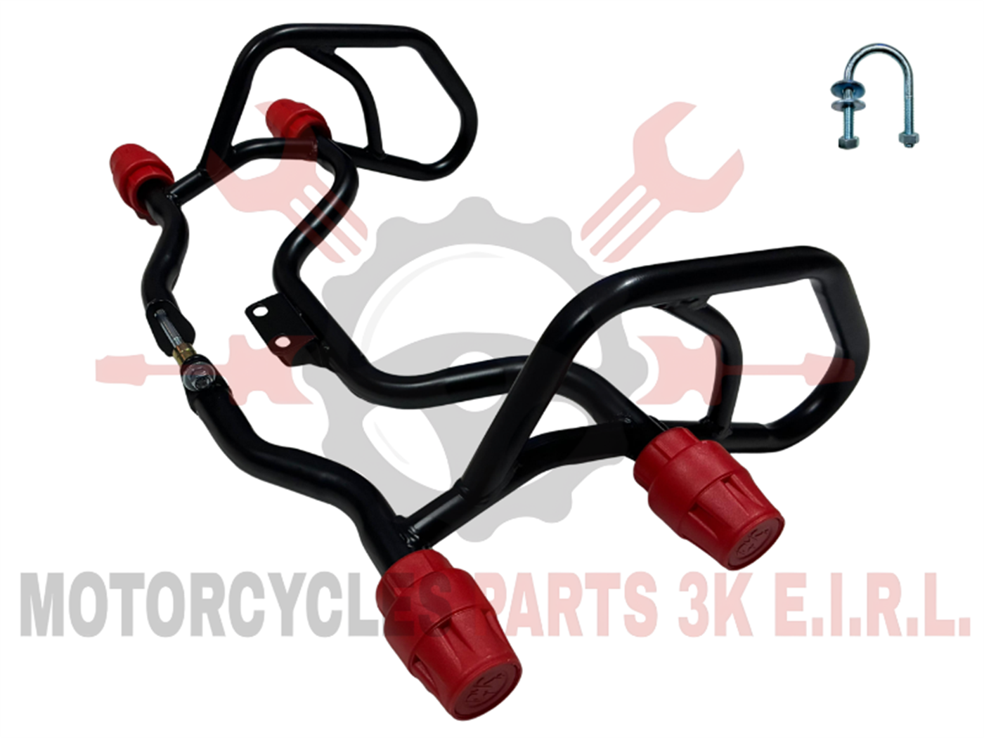 PROTECTOR PIERNA (SLYDER) TODO TERRENO DOBLE TOPE E/NEGRO TOPE ROJO (SUN-008)