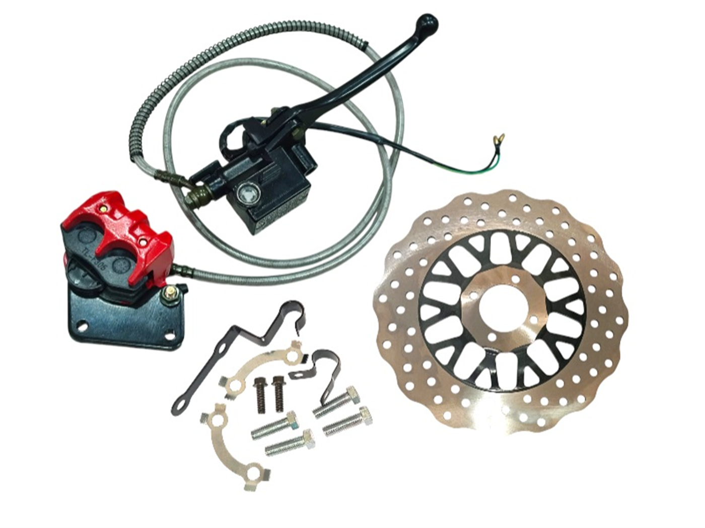 CALIPER FRENO DEL. C/DISCO MANGUERA 140CM 4H 