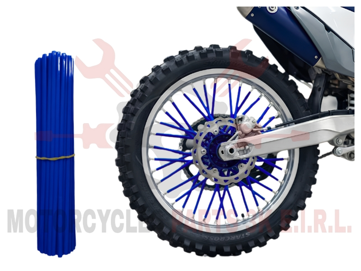 ADORNO P/ARO DE RAYO 24CM AZUL 72PZS 