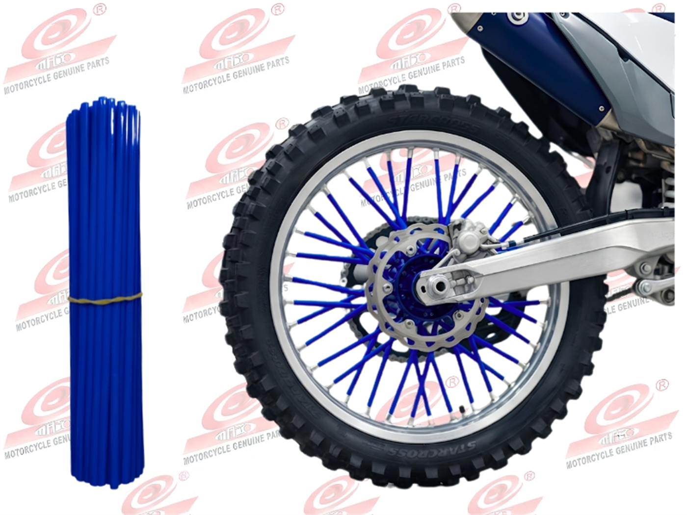 ADORNO P/ARO DE RAYO 24CM AZUL 72PZS 
