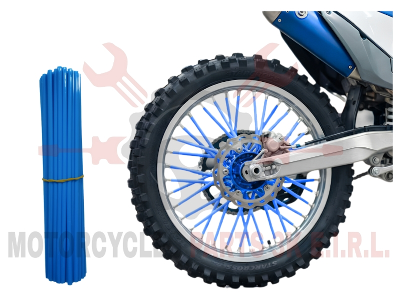 ADORNO P/ARO DE RAYO 24CM CELESTE 72PZS 