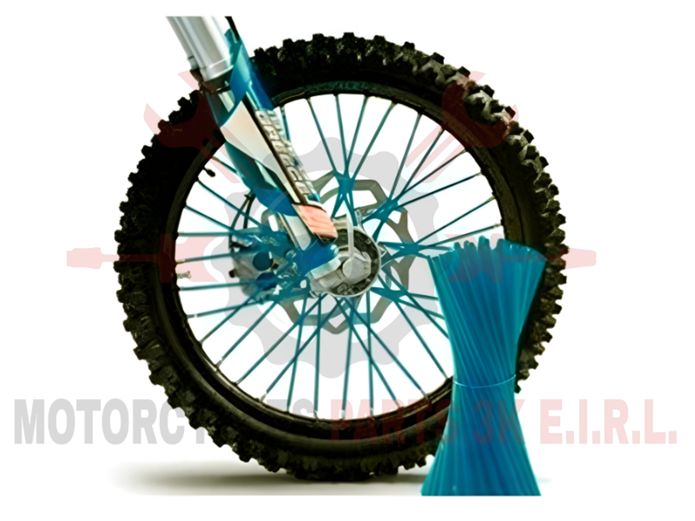 ADORNO P/ARO DE RAYO 24CM CELESTE 72PZS 