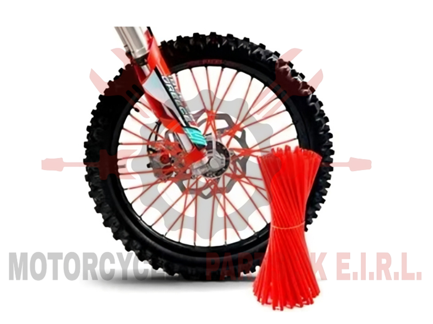 ADORNO P/ARO DE RAYO 24CM ROJO 72PZS 