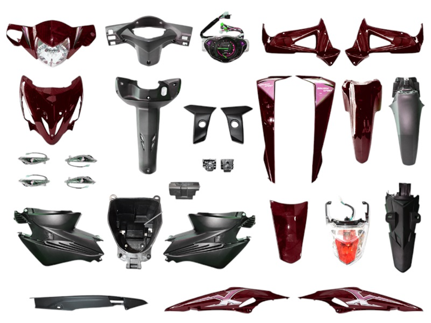 SET PLAST C/ FAROS Y TABLERO F/DISCO GUINDA