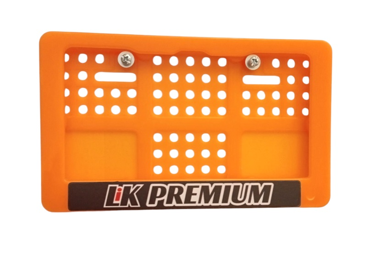 MARCO PLACA NARANJA C/BASE CON ESTIKERS (LIK)