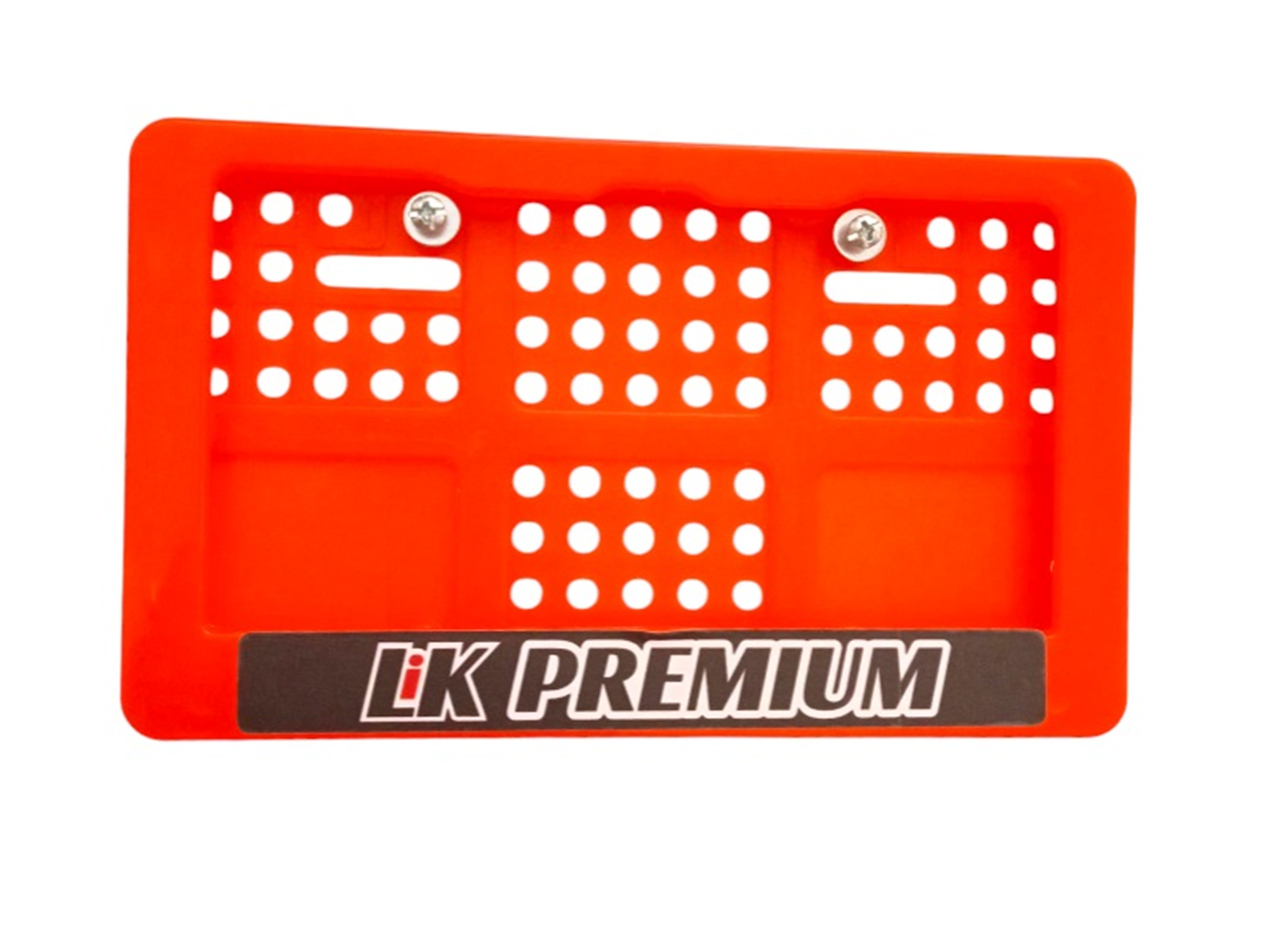 MARCO PLACA NARANJA FOSFORESCENTE C/BASE CON ESTIKERS (LIK)