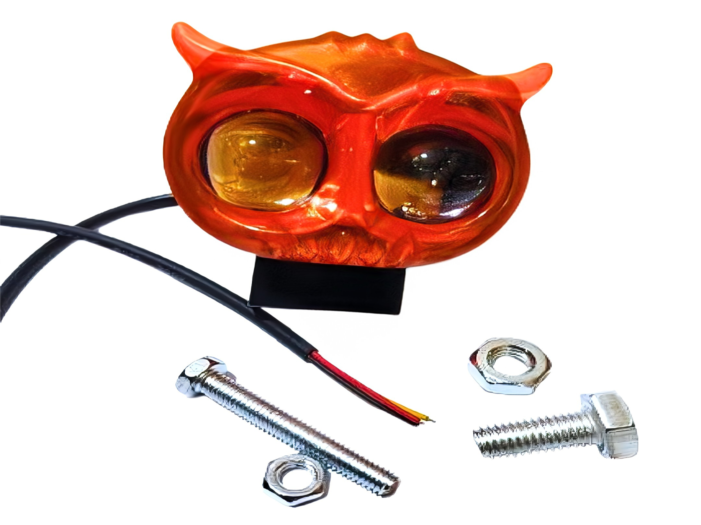 FARO LED BUHO 008 VOLTAJE FIJO 12V-3 CABLES COLOR NARANJA