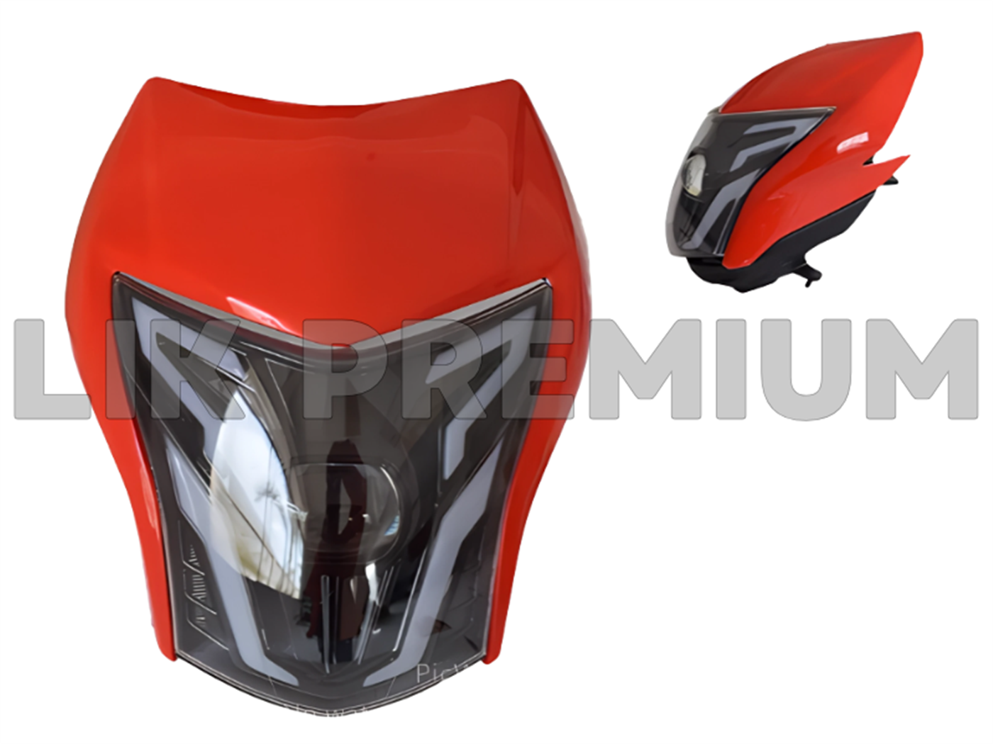 MASCARA C/FARO DELANT. LED ROJO