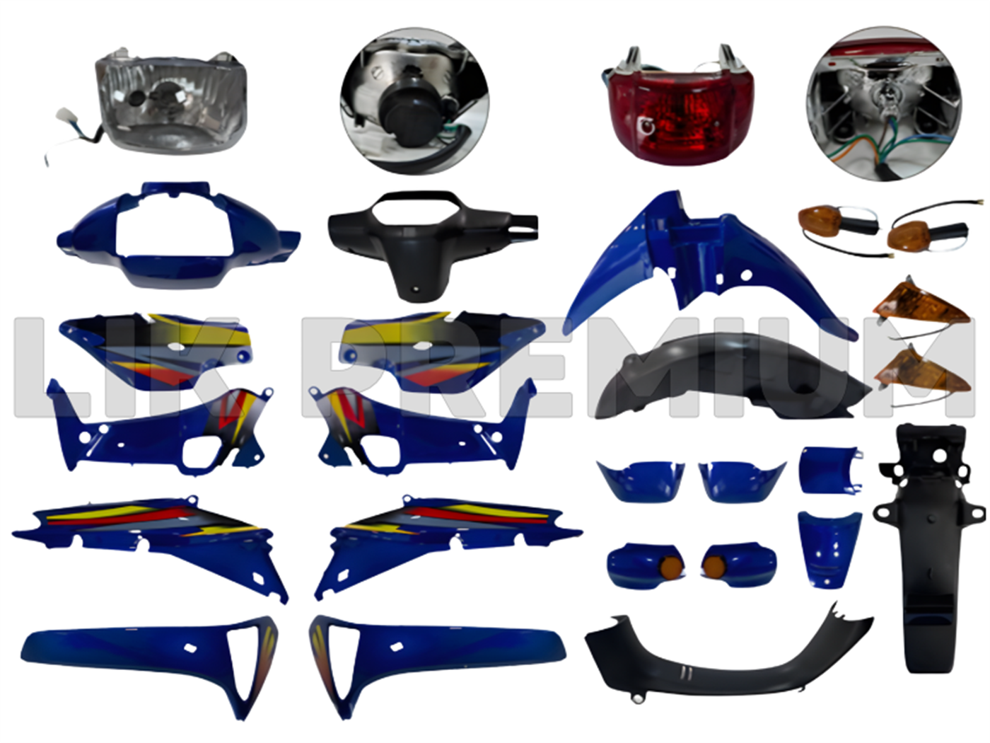 SET PLASTIQUERIA C/FARO Y TABLERO F/DISCO AZUL