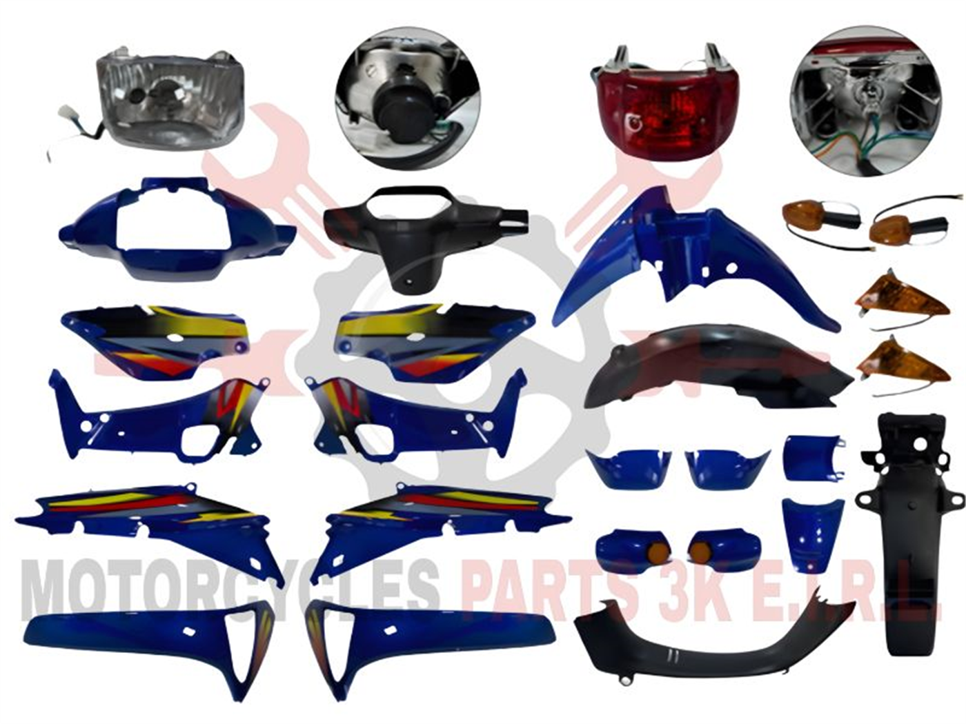 SET PLASTIQUERIA C/FARO Y TABLERO F/DISCO AZUL