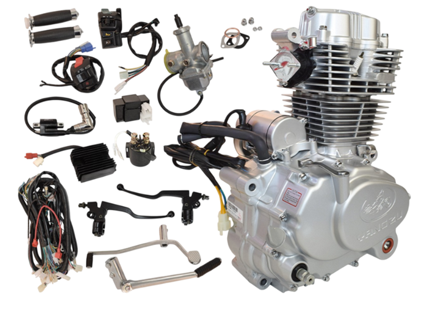 MOTOR 250CC AIRE TRIFAS. C/RAMAL Y COMANDOS C/EJE LARGO