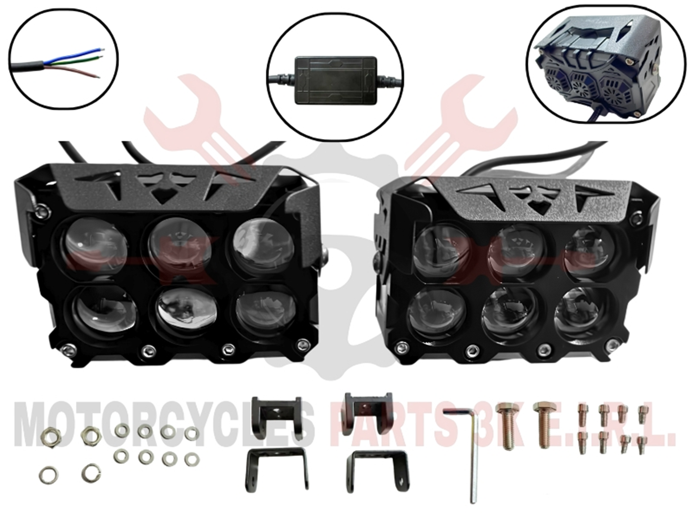 EXPLORADORA  DUAL 6X6 S/VENTILADOR ALTA GAMA(BLANCO/AMARILLO) 12-24V (LU-S36-6X6)